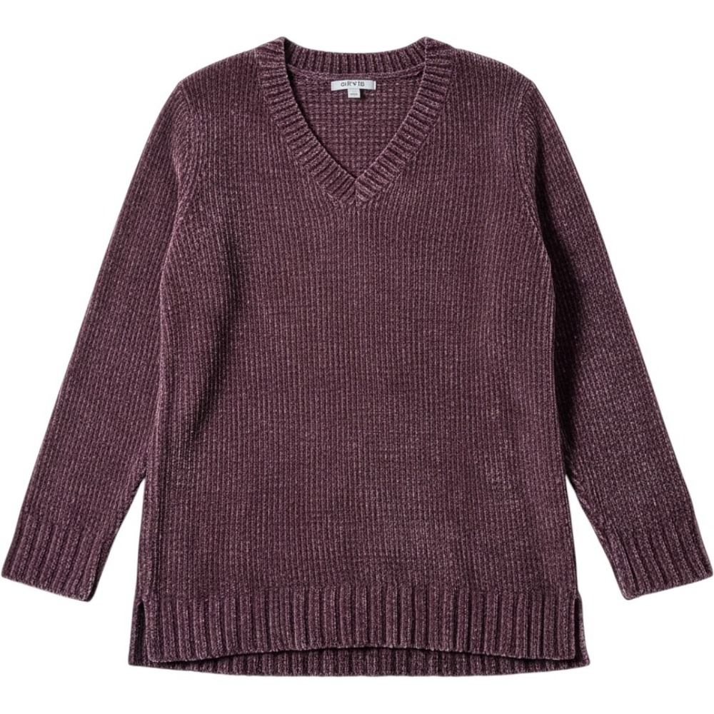 Orvis Women Chenille Sweater L Old Rose Velvet Soft Stretchy Warm Winter